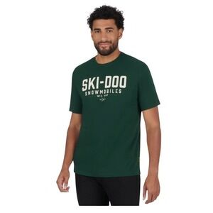 Ski-Doo Vintage Logo Graphic Tee Hunter Green Cotton‎ Knit XL